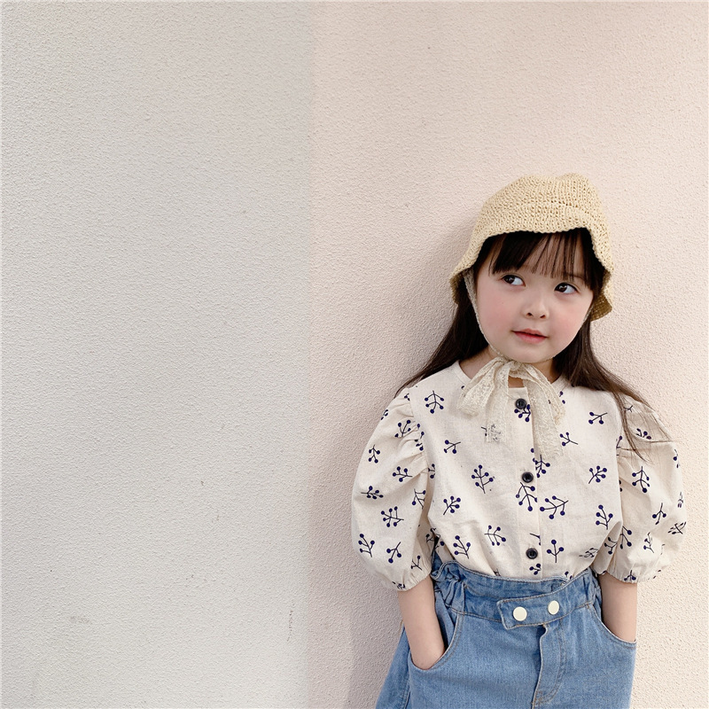 Summer Puff Sleeve Cotton Shirt 10