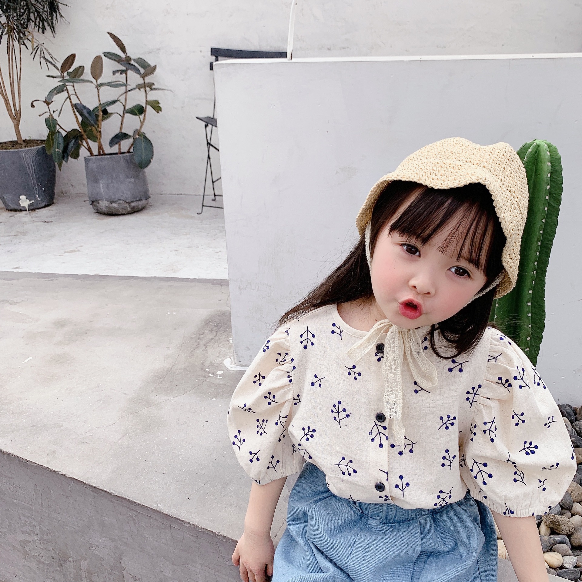 Summer Puff Sleeve Cotton Shirt 11