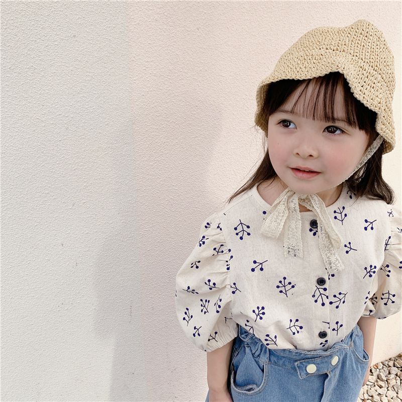 Summer Puff Sleeve Cotton Shirt 7