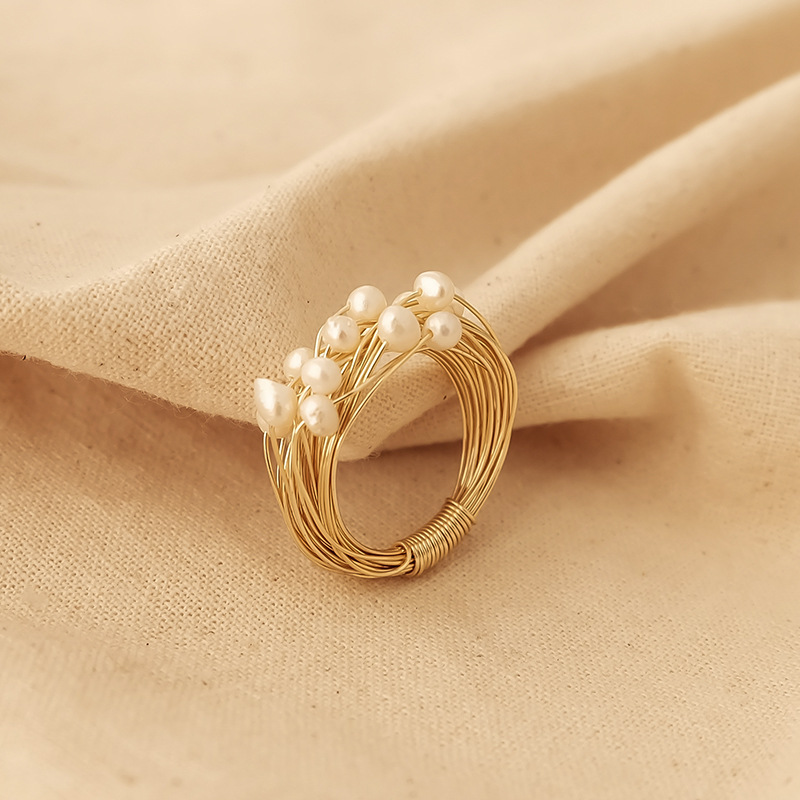 Hand-wound Pearl Ring Image 3
