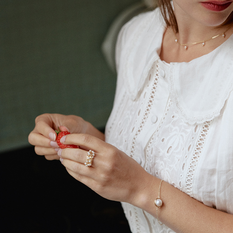 Hand-wound Pearl Ring Image 4