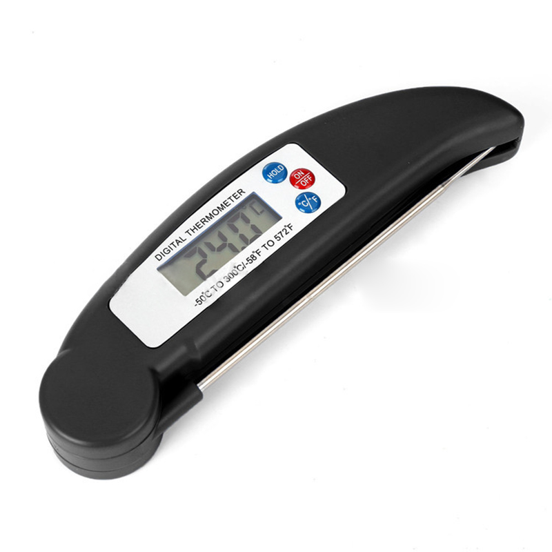 Foldable Food Thermometer - Black