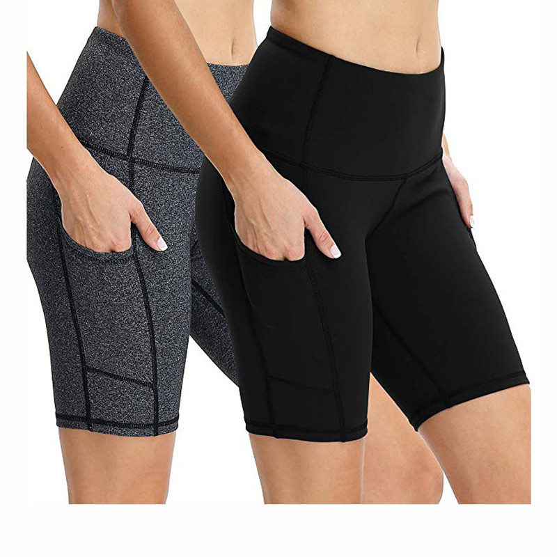 Black Peach Butt Yoga Shorts