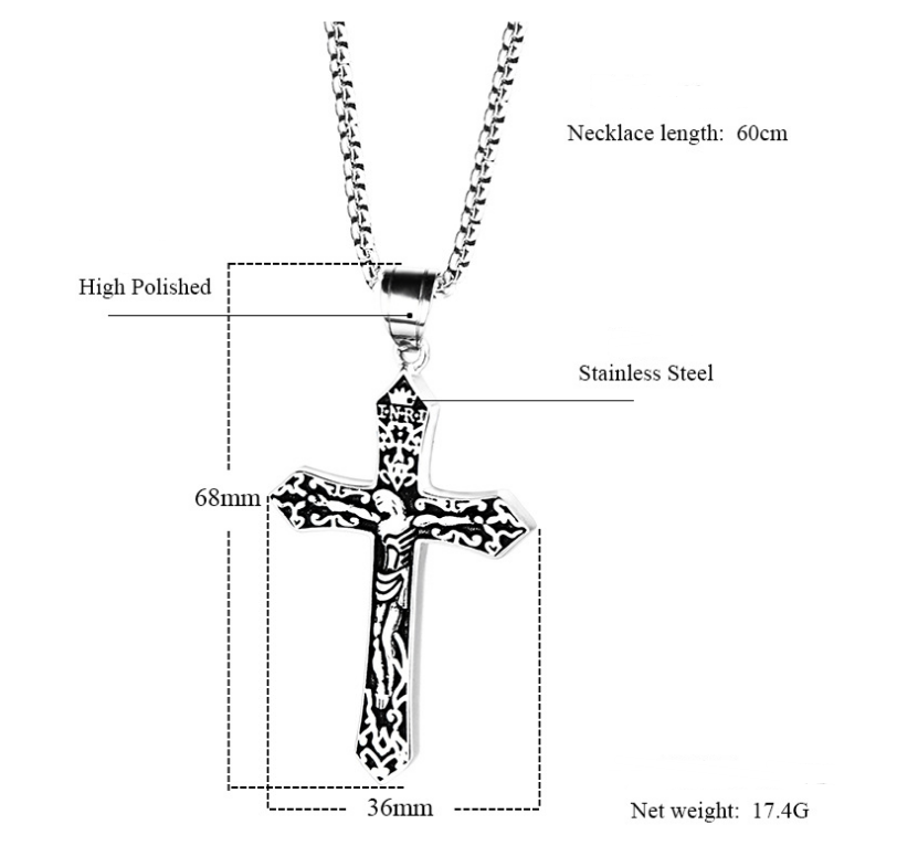 Jesus Cross Pendant Necklace