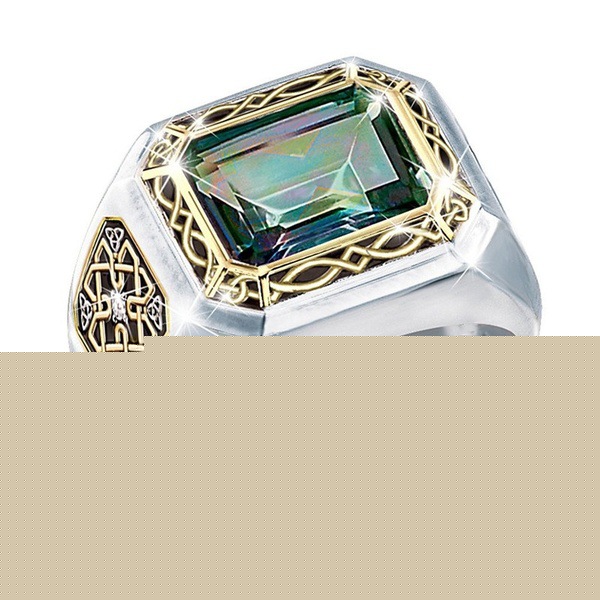 Square Gemstone Men's Ring Image 4