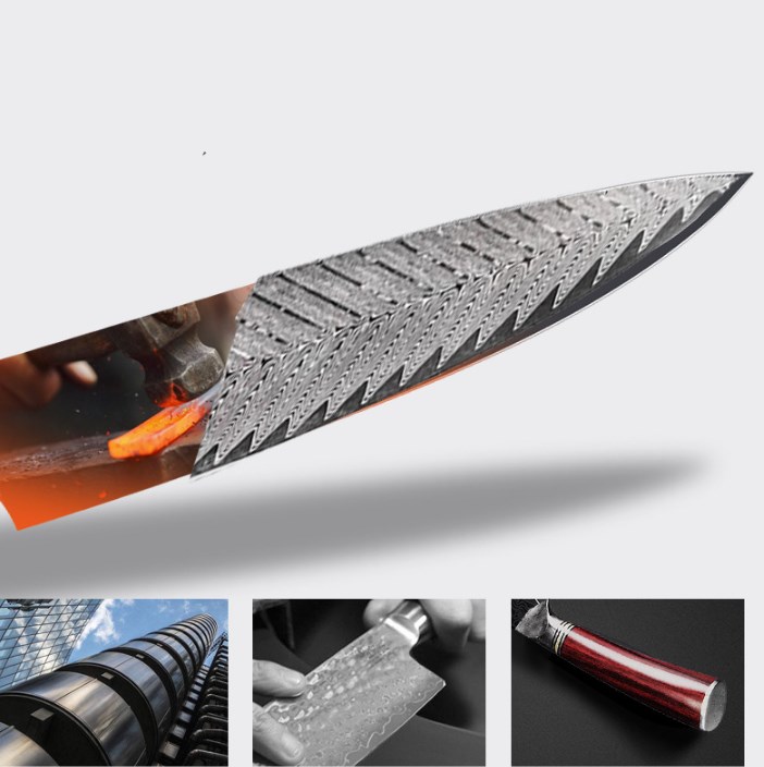 Damascus Steel Chef Knife - Image 3