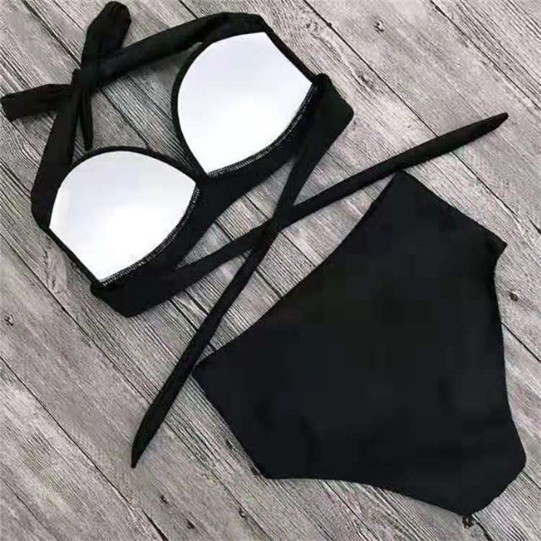 High Waist Bikini in Lake Green