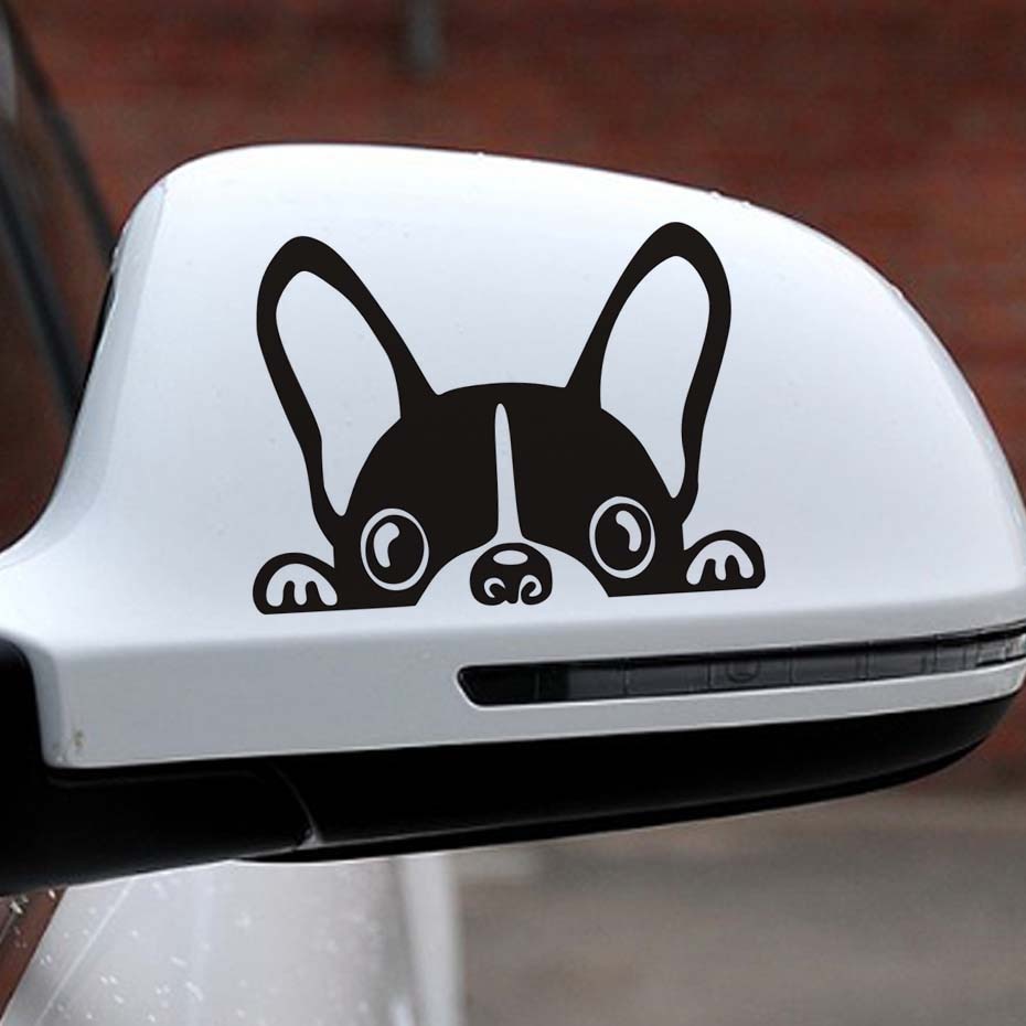 Dog Car Sticker Black