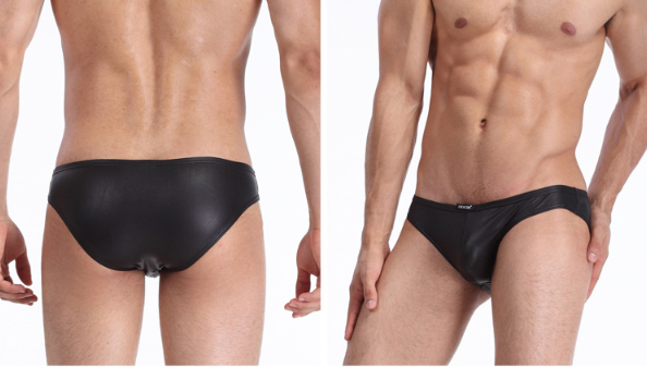 Men's Faux Leather Underwear Image 2