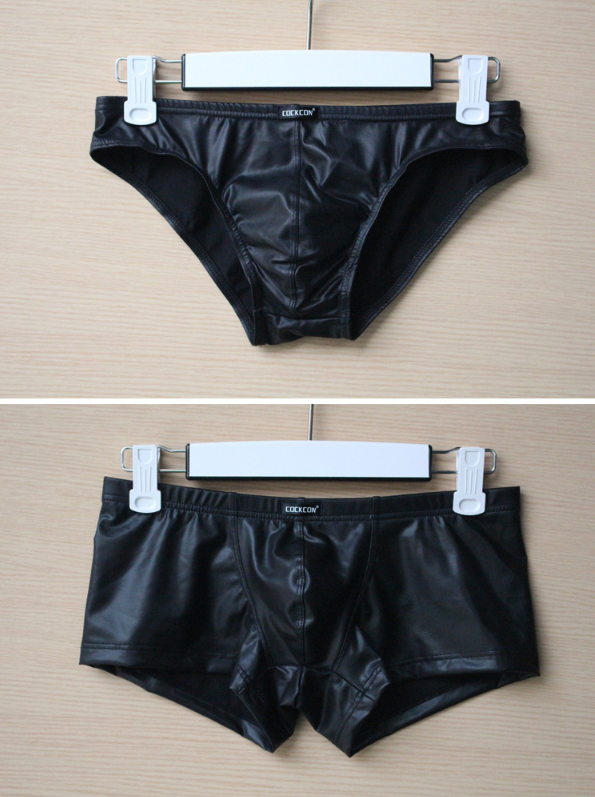 Men's Faux Leather Underwear Image 3