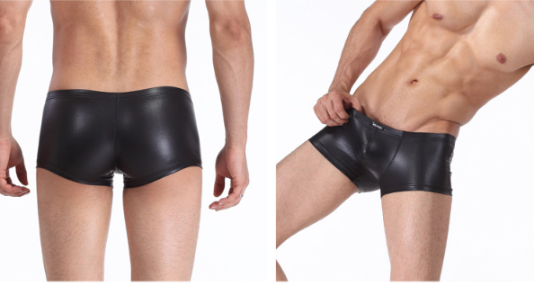 Men's Faux Leather Underwear Image 4