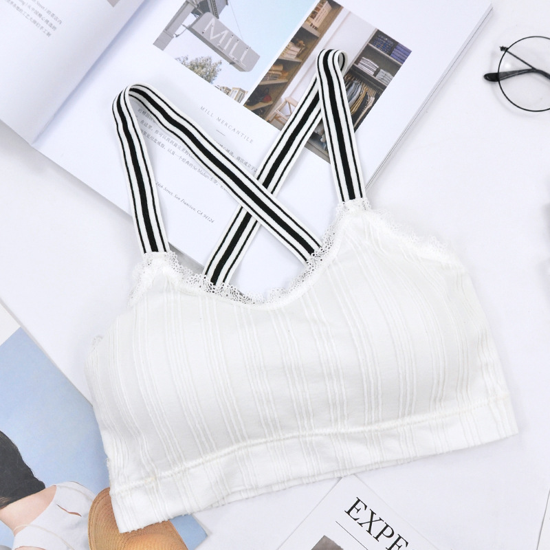 Girls underwear black and white straps