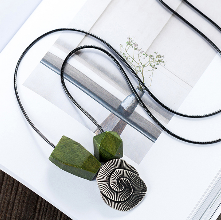 Cotton and Linen Fabric Necklace