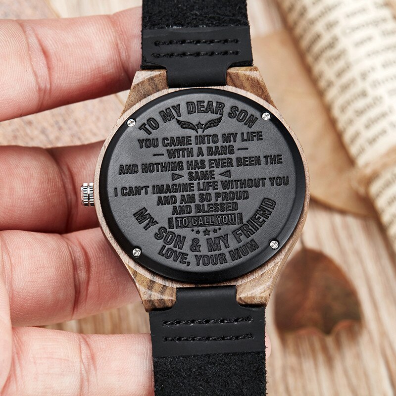 Ebony Wood Watch Front View