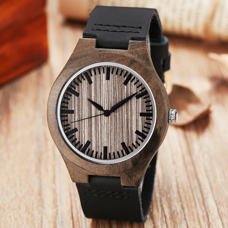 Ebony Wood Watch Side View