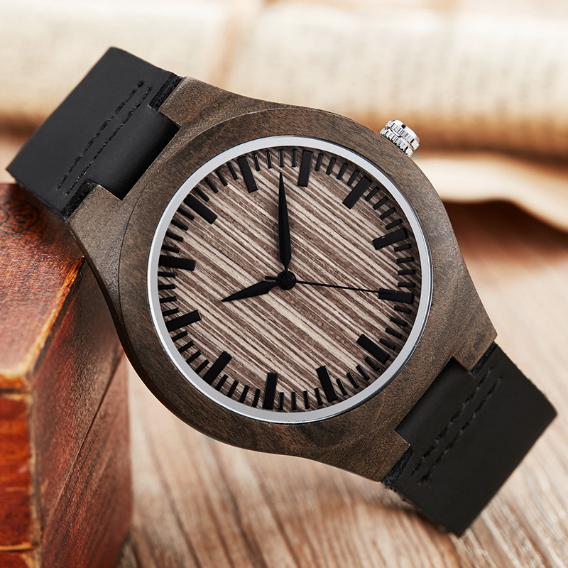 Ebony Wood Watch Back View