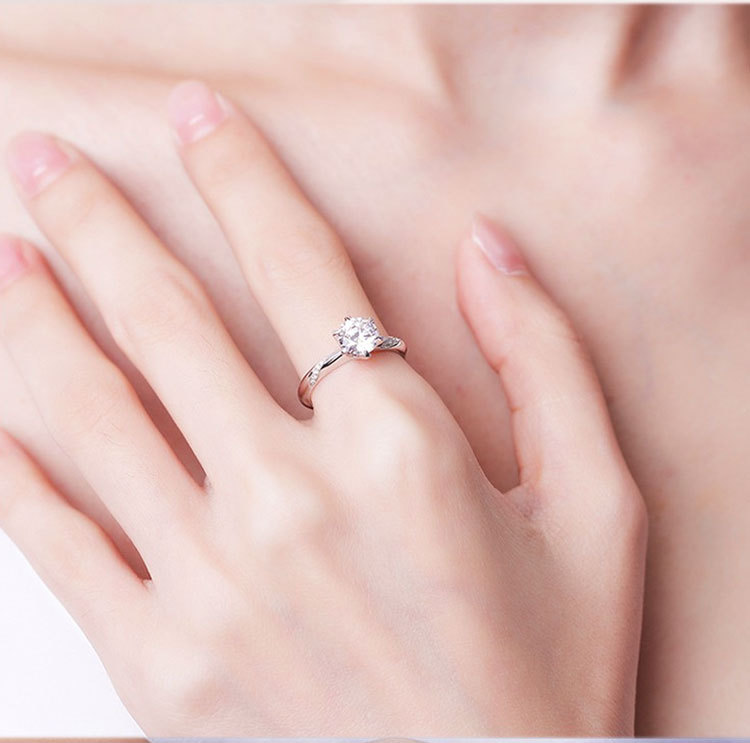 Close-up of Moissanite Ring