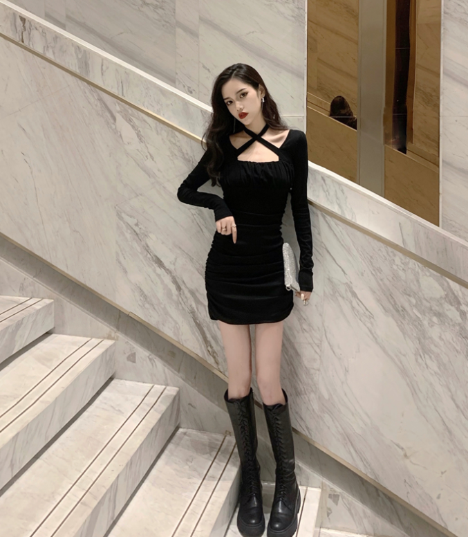 Long Sleeve Short Dress Image 13