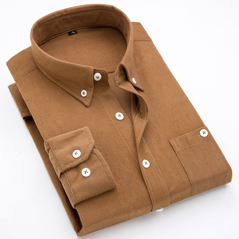 Men's Corduroy Shirt Close-Up