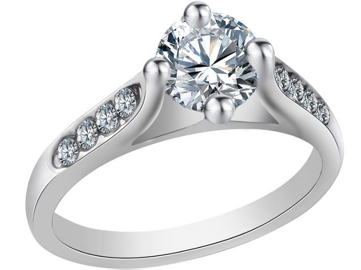 Electroplated Platinum Rose Gold Women's Ring