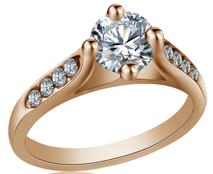 Electroplated Platinum Rose Gold Women's Ring