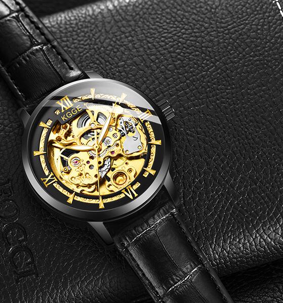Stylish Hollow Mechanical Watch in Use