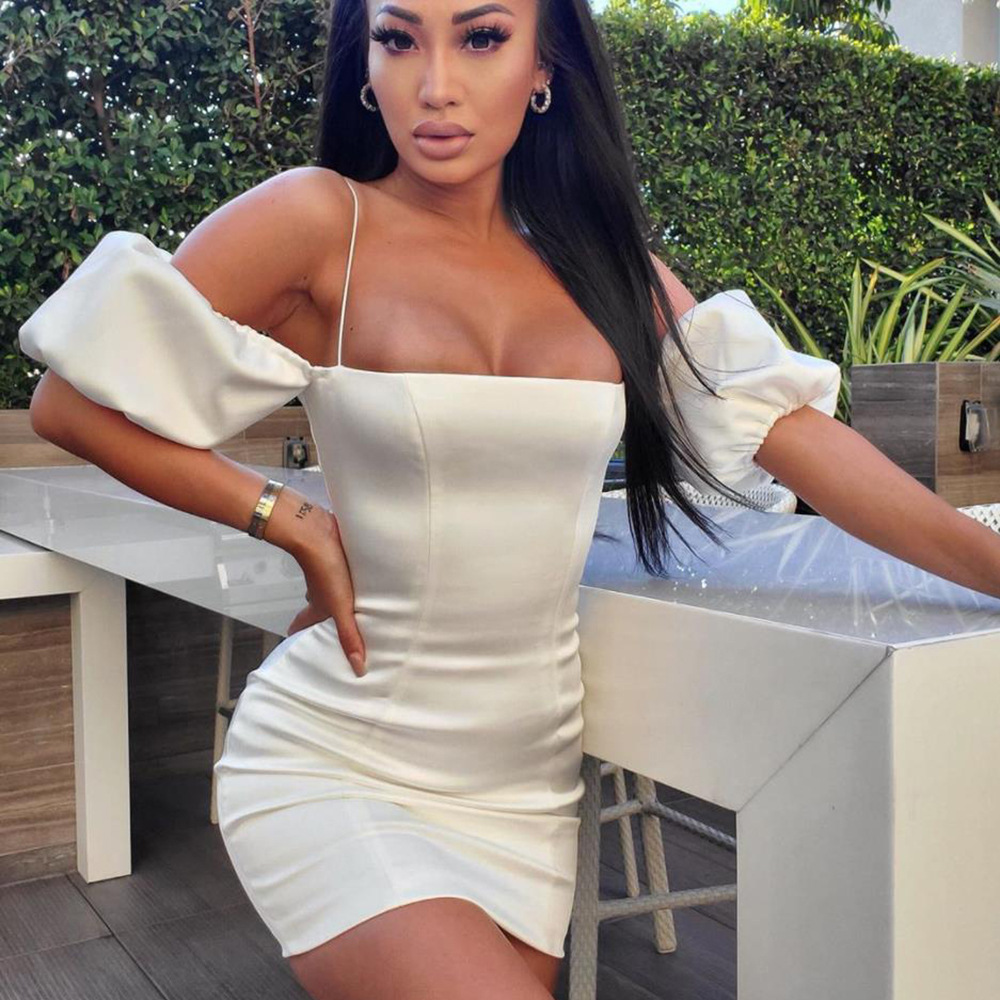 Lantern Sleeve Backless Dress Image 5