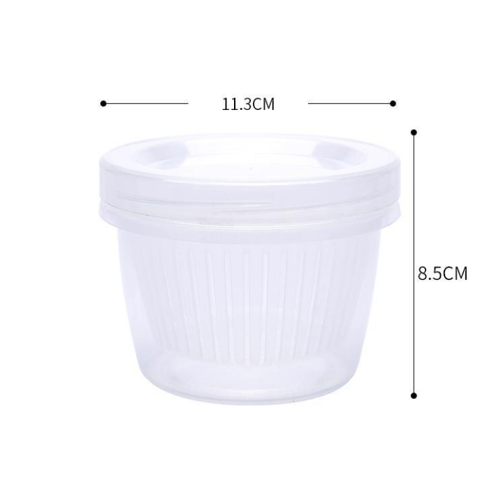 Round Transparent Double-Layer Sealed Freshness Box