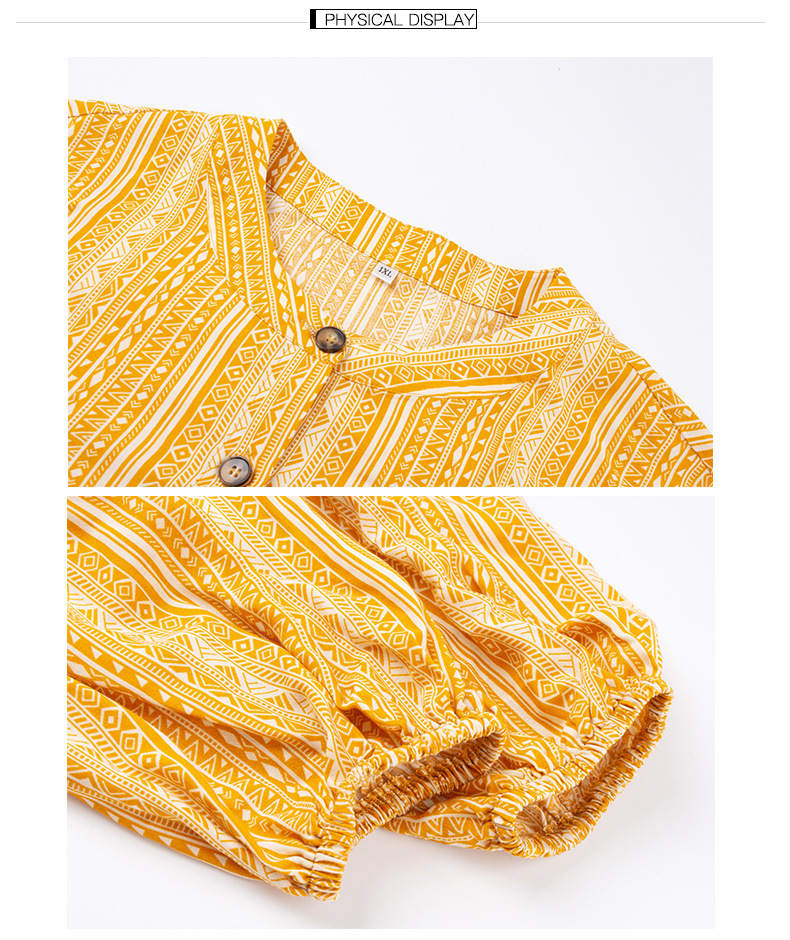 Spring Long Sleeve Dress - Yellow 5