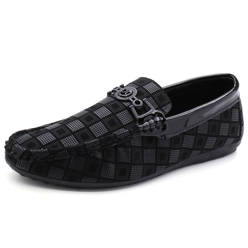 Lazy Person Slip-On Checkered Shoes