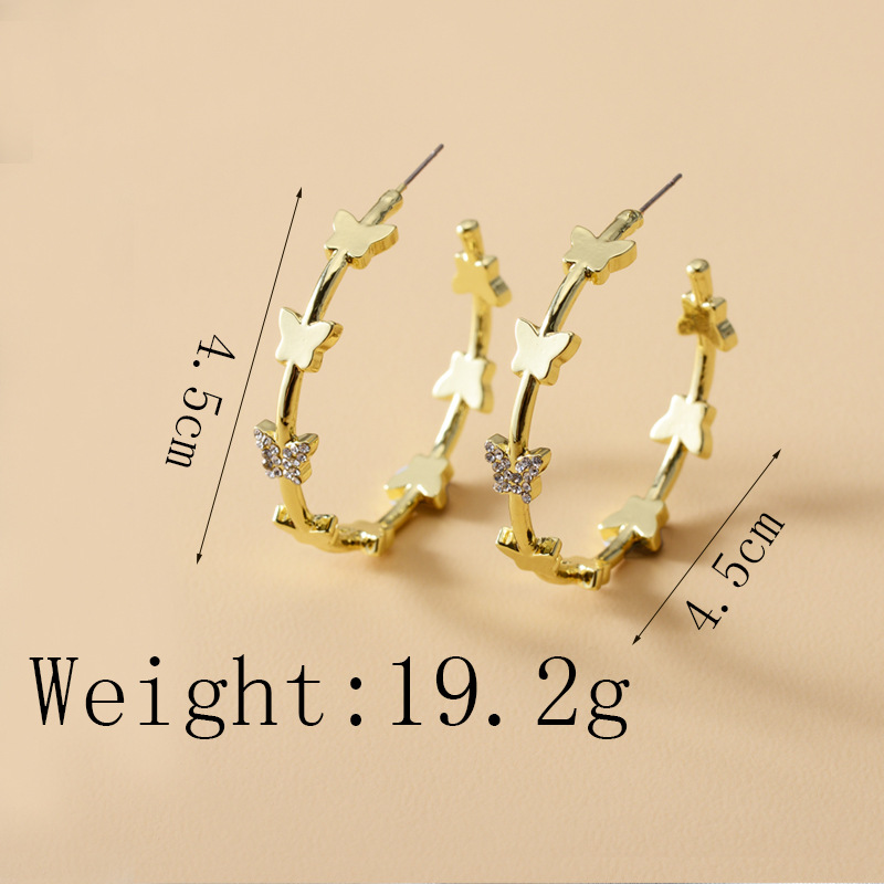 Bohemian Crystal Butterfly Earrings