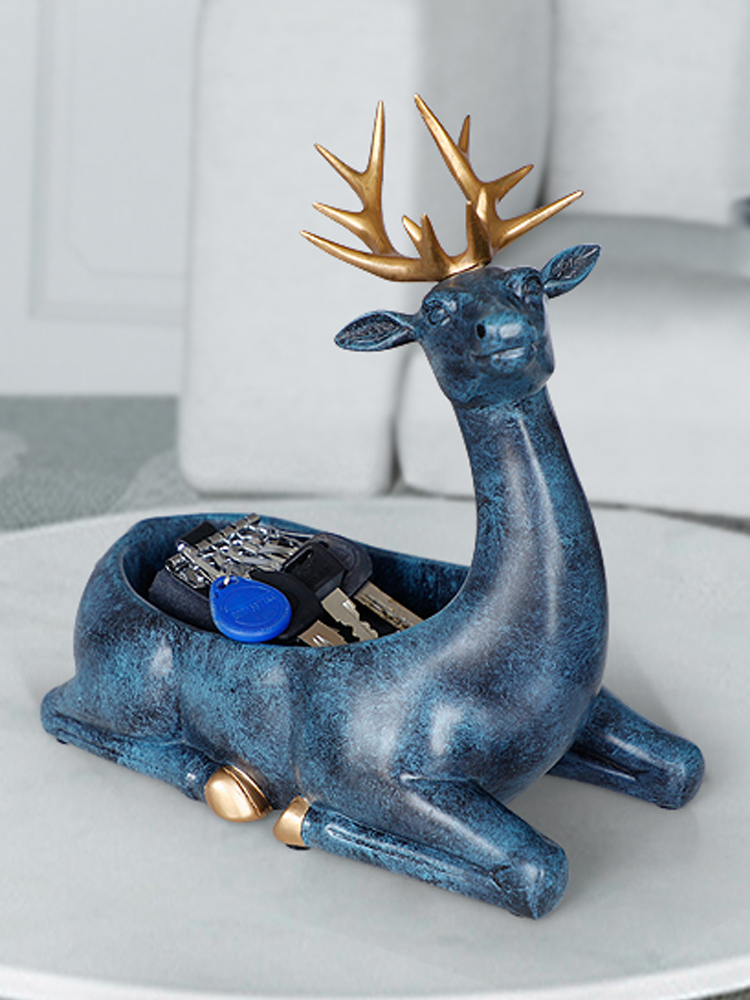 Creative Deer Storage Ornament for Home Decor Hand-Carved Artistry - product feature