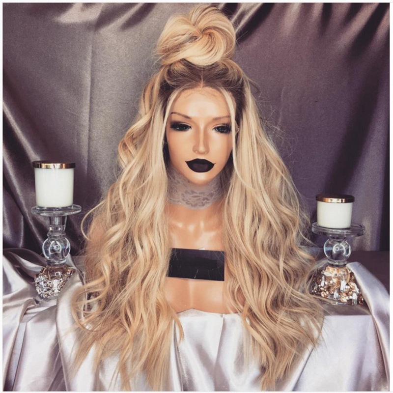 Golden Gradient Long Wavy Wig