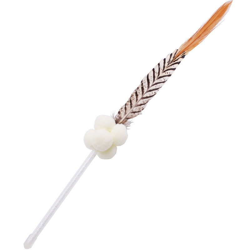 Feather Cat Teaser Wand - Light Color