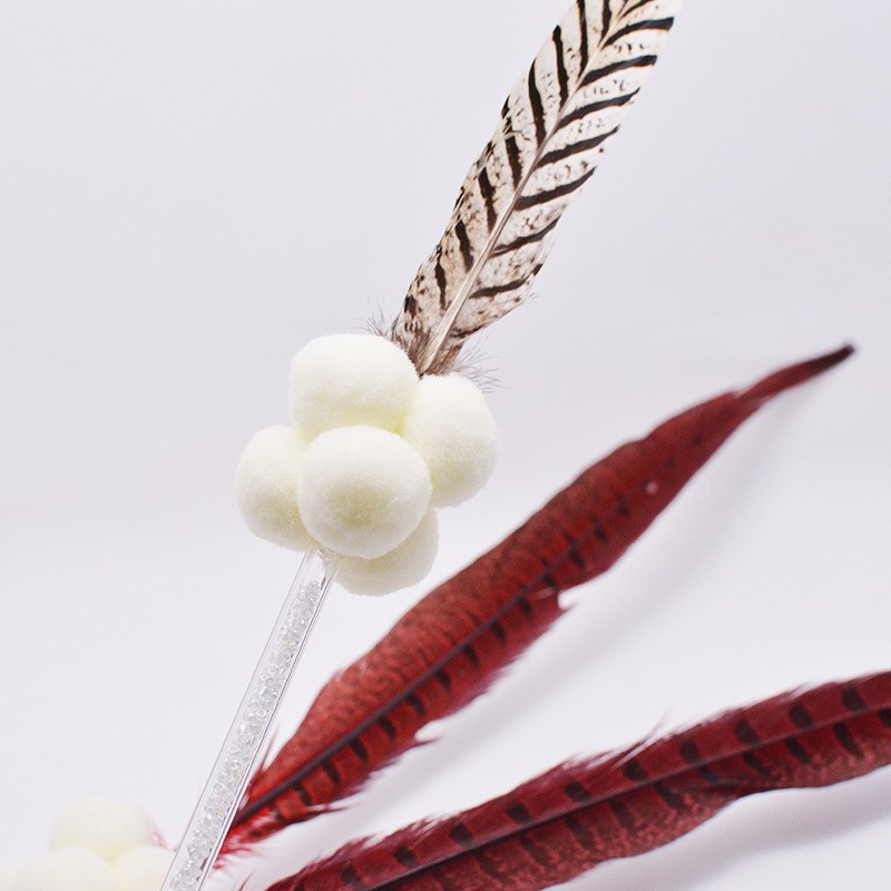 Feather Cat Teaser Wand - Dark Color