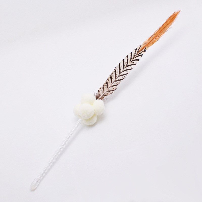Feather Cat Teaser Wand in Action