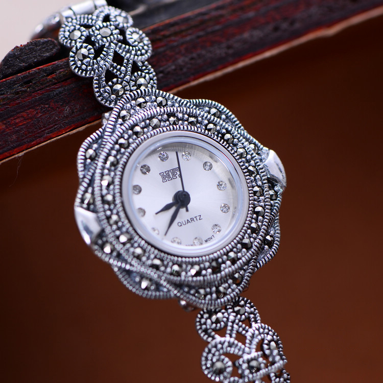 925 Silver Retro Thai Women's Watch