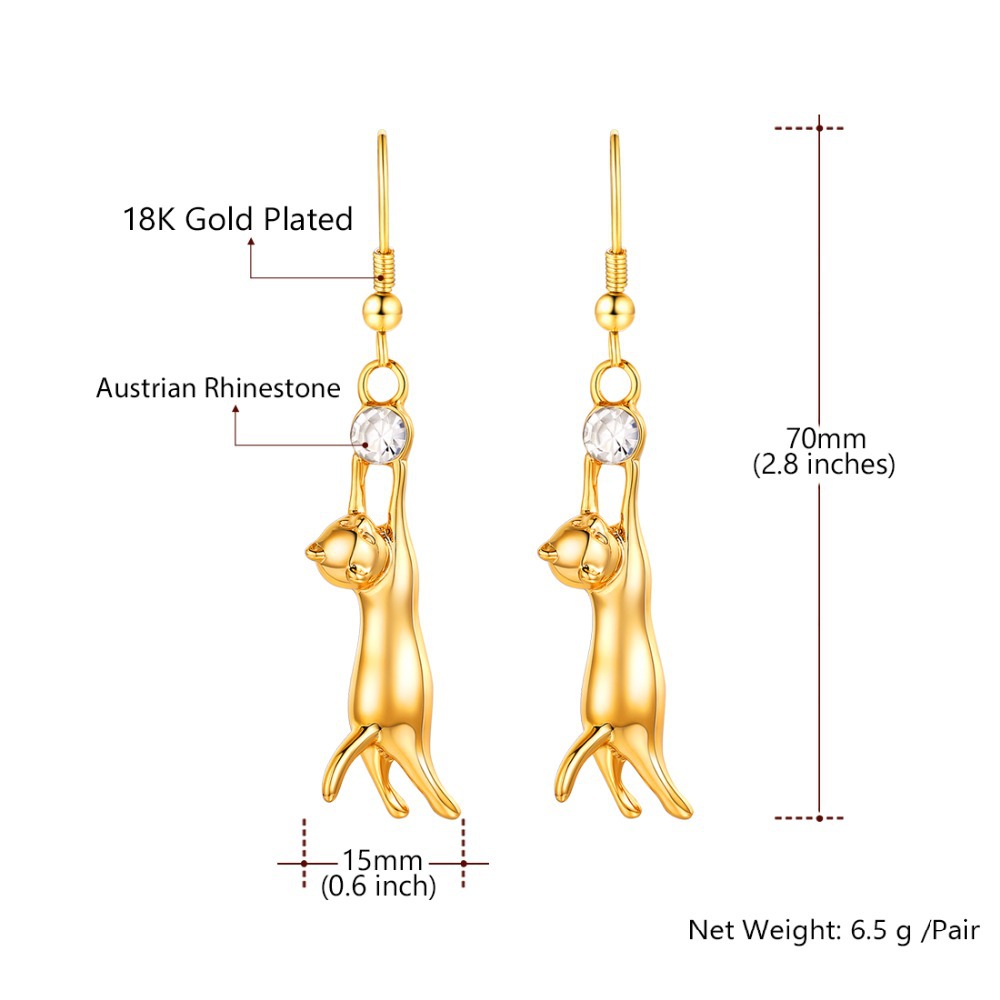 Cat Earrings - On Model