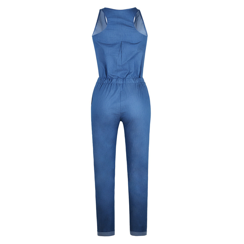 Denim Sleeveless Jumpsuit 4