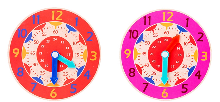 Montessori Wooden Clock Toy 3