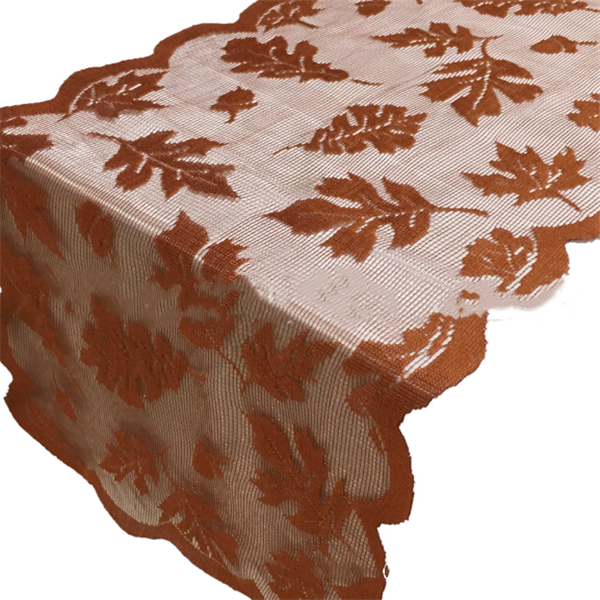 Knitted Golden Maple Leaves Table Runner