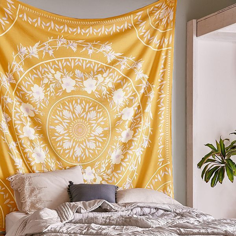 Bohemian Mandala Wall Tapestry Detail