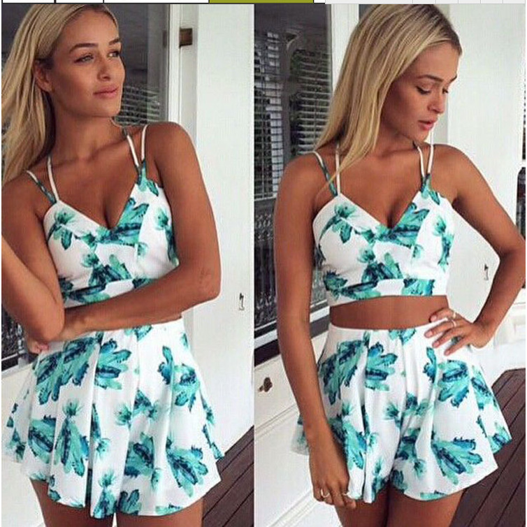 Chiffon top and shorts