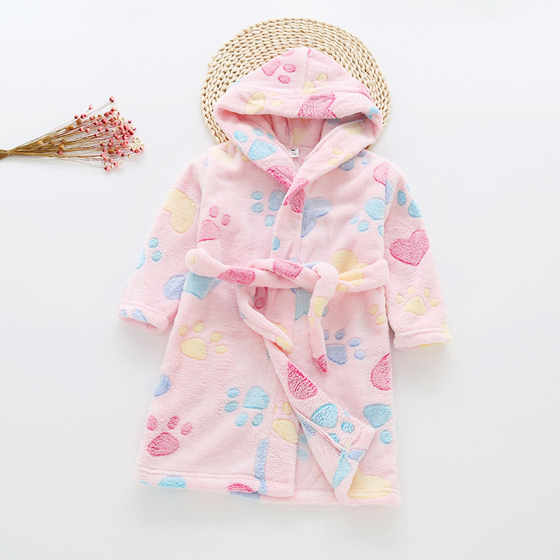 Children's flannel bathrobes