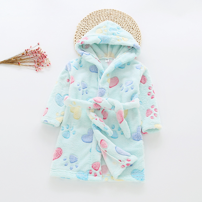 Children's flannel bathrobes