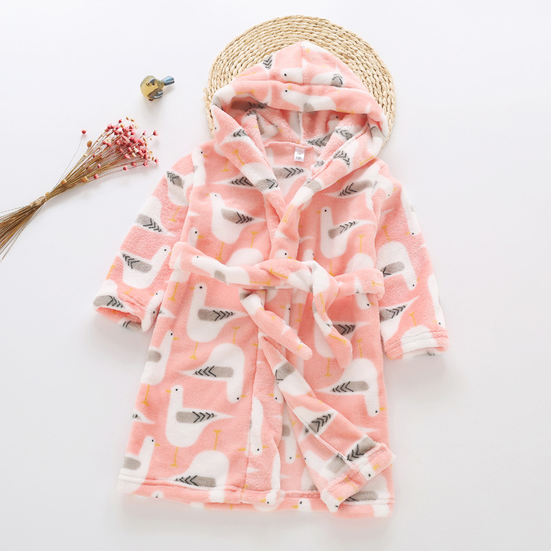 Children's flannel bathrobes