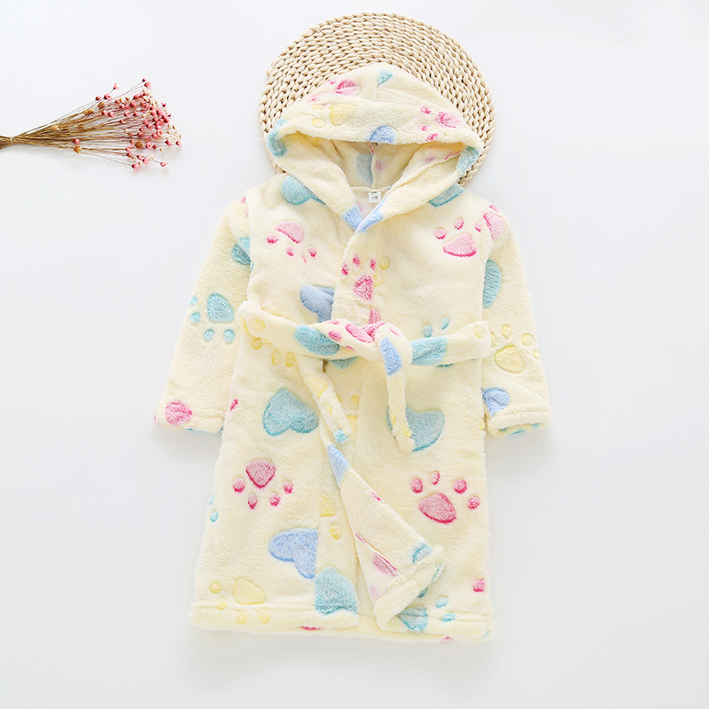 Children's flannel bathrobes