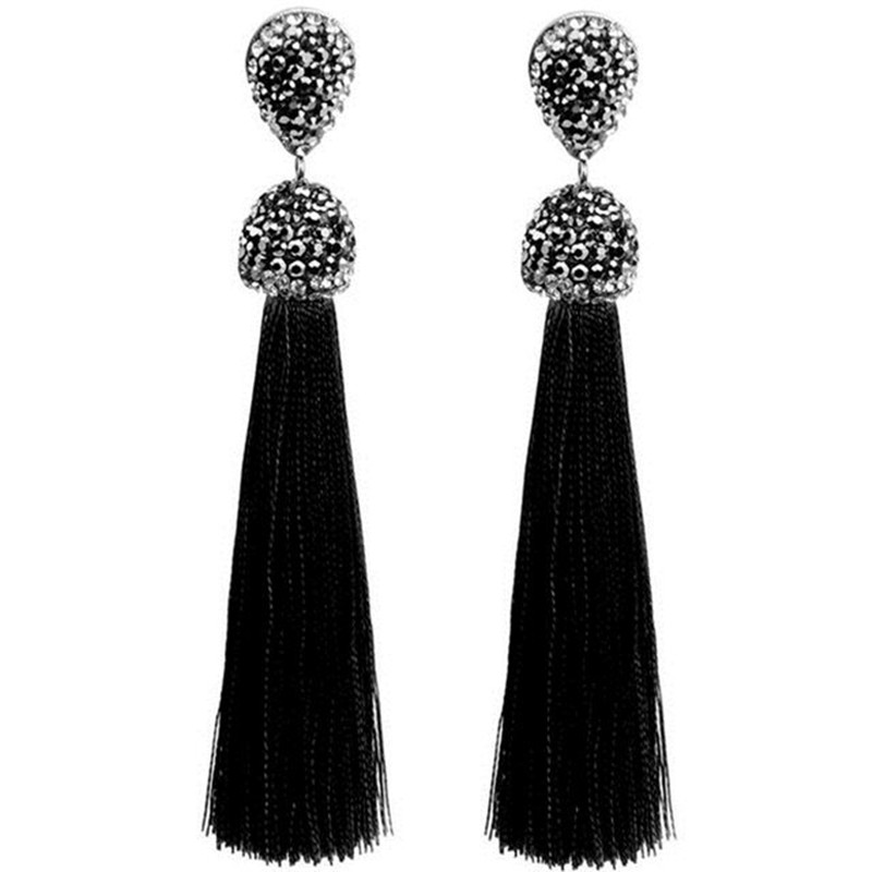 Orecchini bohémien con strass per look da occasione