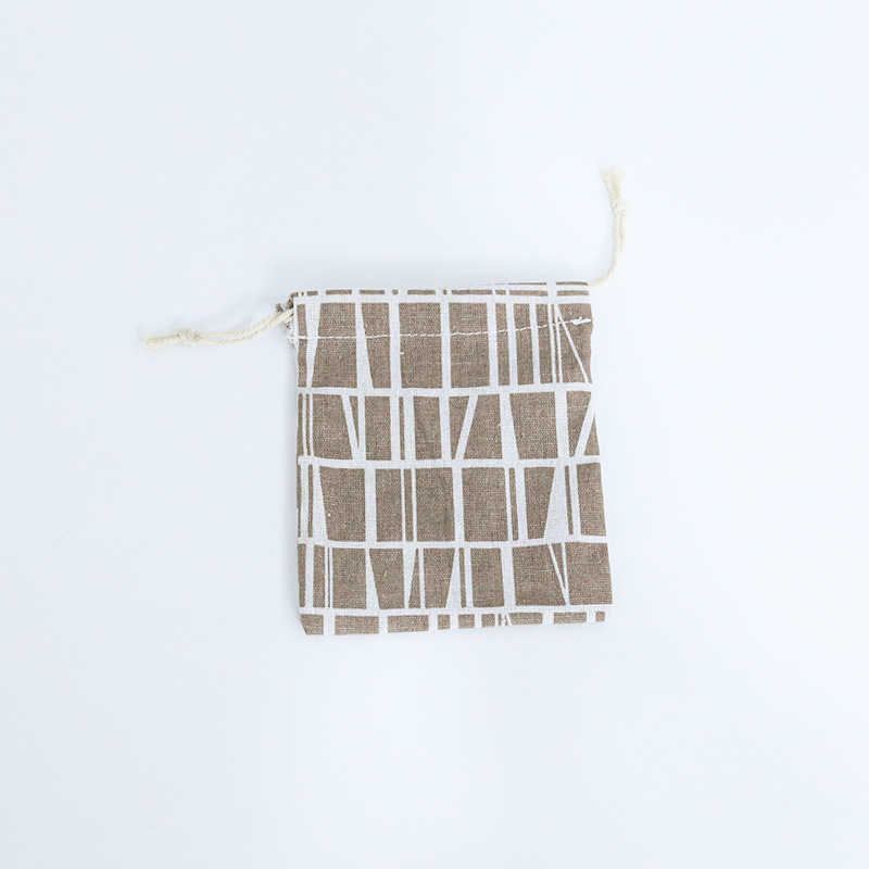 Cotton and Linen Drawstring Pouch