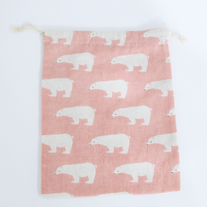 Cotton and Linen Drawstring Pouch